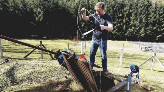 Sestavování kamerové techniky na lokalitě LK-1 Lanšperk.